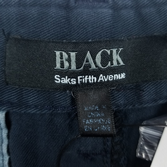 Black Saks 5th Avenue NWT Shorts Size 34 in Navy - Picture 3 of 9